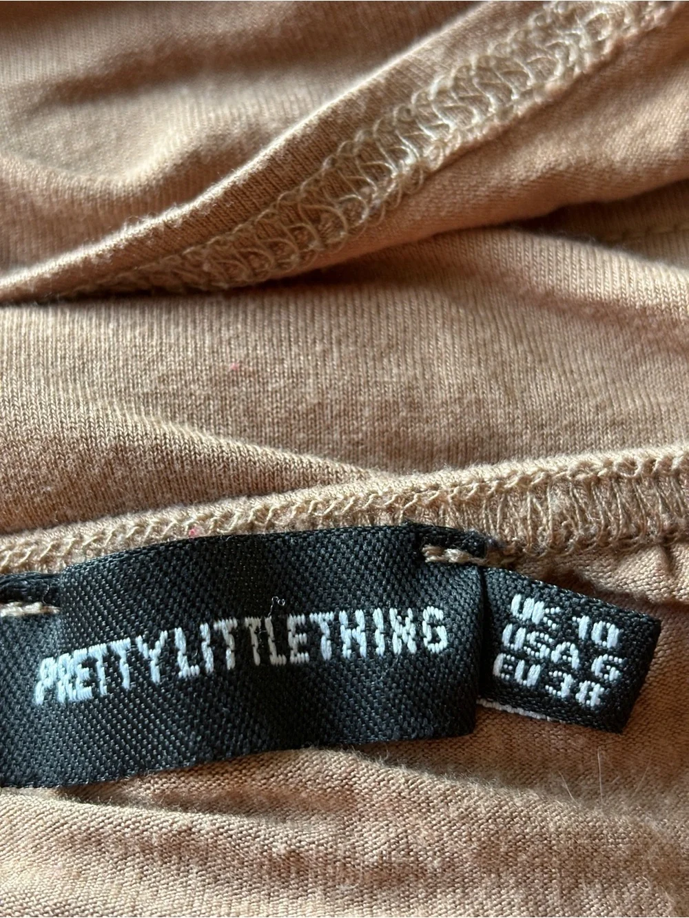 PrettyLittleThing Tan Ribbed Tank Top - Picture 3 of 3